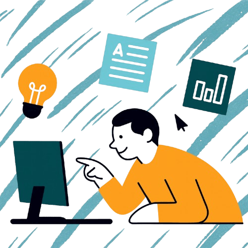 Tech-powered financial services illustration